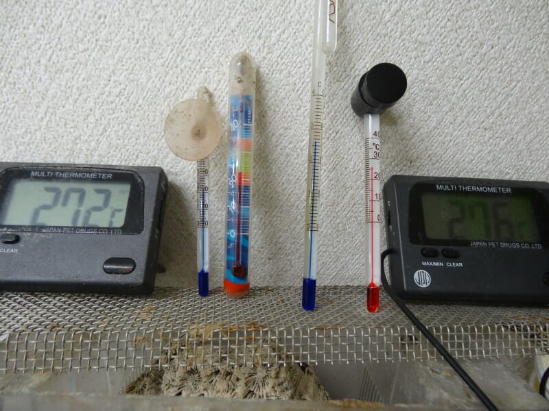 水槽におすすめの温度計 水温計はマグテンプとマルチ水温計 安物では正確な表示がされないものも 熱帯魚の飼育方法
